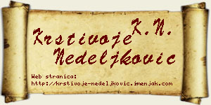 Krstivoje Nedeljković vizit kartica